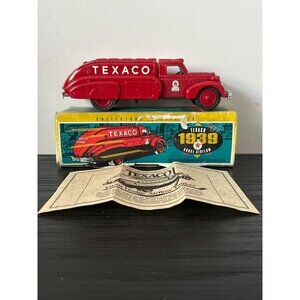 1939 Texaco Logo Dodge Airflow Tanker Die-Cast Coin Piggy Bank w/Box & Pamphlet
